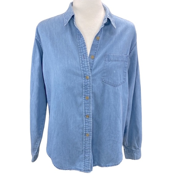 Pendleton Distressed Chambray Blouse - Picture 2 of 7